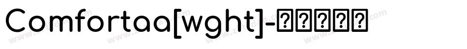 Comfortaa[wght]字体转换